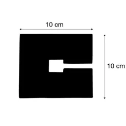 QAZQA Abdeckplatte quadratisch 10x10cm weiß RAL 9016