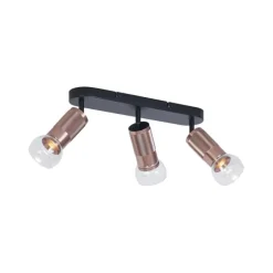 QAZQA Abgerundeter Deckenstrahler Dunkelbronze 3-flammig Verstellbar - Veerle