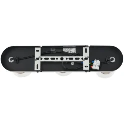 QAZQA Abgerundeter Deckenstrahler Dunkelbronze 3-flammig Verstellbar - Veerle