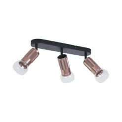 QAZQA Abgerundeter Deckenstrahler Dunkelbronze 3-flammig Verstellbar - Veerle