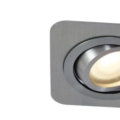 QAZQA Abgerundeter Einbaustrahler Gunmetal GU10 50mm Verstellbar IP44 - Alberto