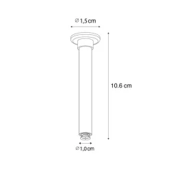QAZQA Abhängung für Stromschiene weiß 10,6 cm 1-phasig - Iconic Slimline