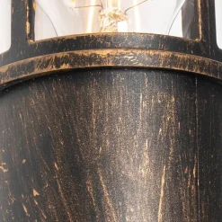 QAZQA Antike Außenwandleuchte gold IP54 mit Bewegungssensor - Kiki