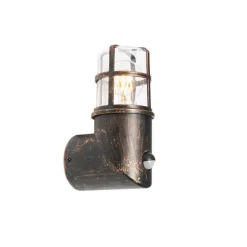 QAZQA Antike Außenwandleuchte gold IP54 mit Bewegungssensor - Kiki