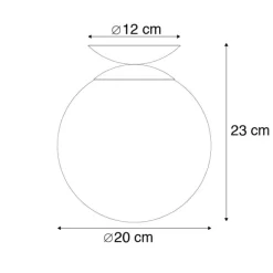 QAZQA Art Deco Deckenleuchte messing mit grünem Glaslampenschirm - Pallon