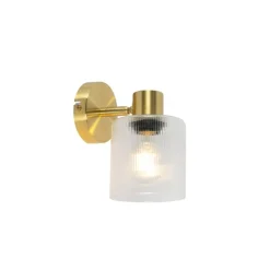 QAZQA Art Deco Deckenstrahler Gold mit Glas verstellbar – Laura