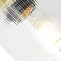 QAZQA Art Deco Deckenstrahler Gold mit Glas verstellbar – Laura