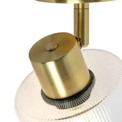 QAZQA Art Deco Deckenstrahler Gold mit Glas verstellbar – Laura