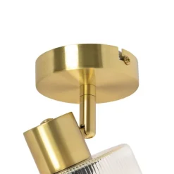 QAZQA Art Deco Deckenstrahler Gold mit Glas verstellbar – Laura