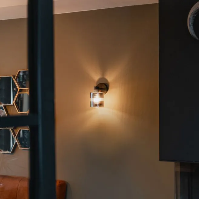 QAZQA Art Deco Deckenstrahler schwarz mit Rauchglas verstellbar - Laura