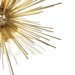 QAZQA Art Deco Hängelampe Gold 6-Licht - Besen