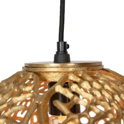 QAZQA Art Deco Hängelampe Gold rund 3-flammig - Maro