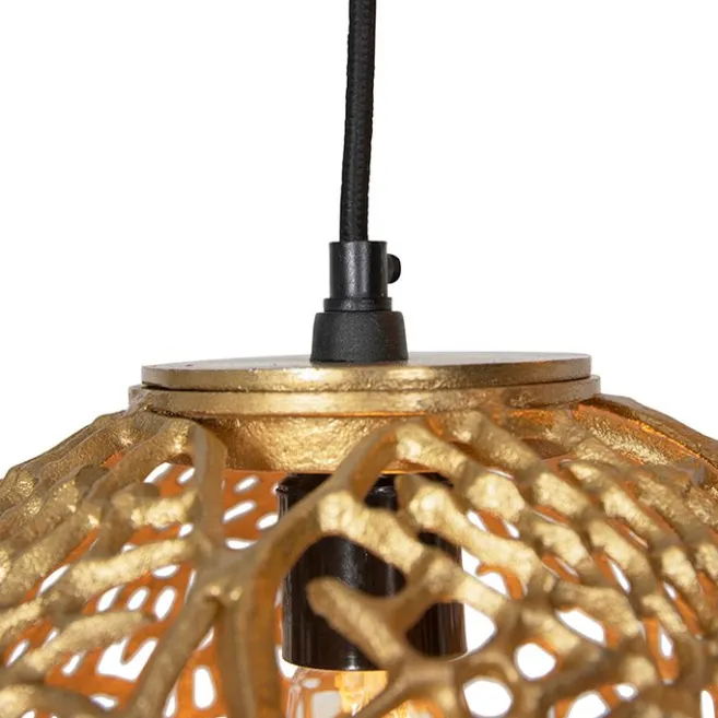 QAZQA Art Deco Hängelampe Gold rund 3-flammig - Maro