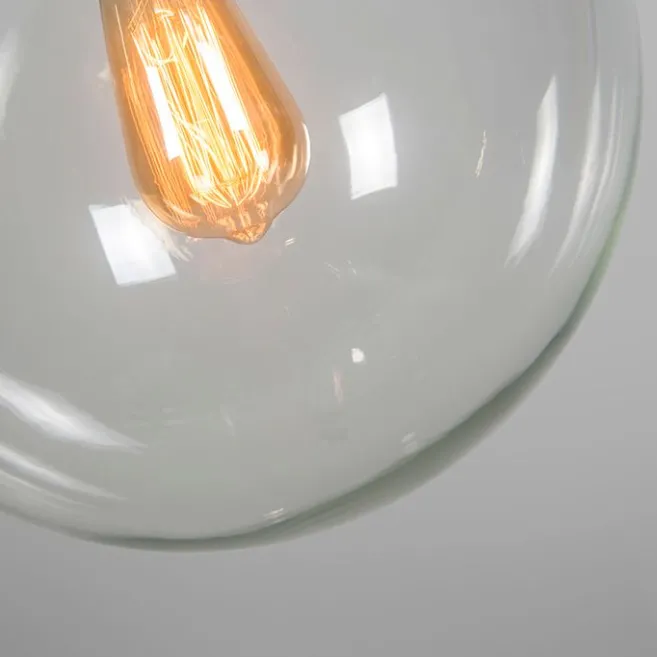 QAZQA Art Deco Hängelampe Kupfer mit Klarglas 30 cm - Ball 30