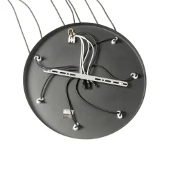 QAZQA Art Deco Hängelampe schwarz mit Goldglas 7-flammig - Pallon