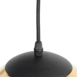 QAZQA Art Deco Hängelampe schwarz mit Goldglas 7-flammig - Pallon