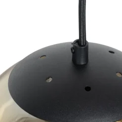 QAZQA Art Deco Hängelampe schwarz mit gold länglich 3-flammig - Pallon