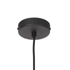 QAZQA Art Deco Hängelampe schwarz mit Rauchglas - Flore