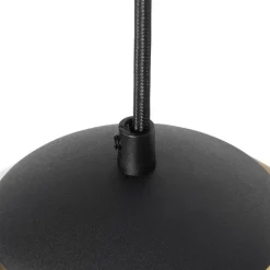 QAZQA Art Deco Hängelampe schwarz mit Goldglas rund 3-flammig - Pallon