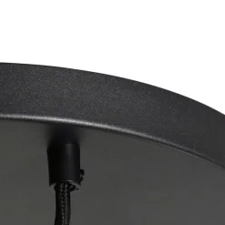 QAZQA Art Deco Hängelampe schwarz mit Goldglas rund 3-flammig - Pallon