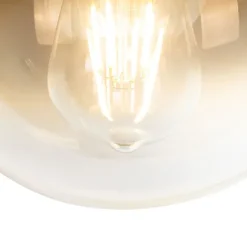 QAZQA Art Deco Hängelampe schwarz mit Goldglas 20 cm - Pallon