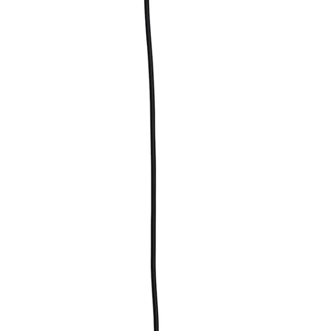 QAZQA Art Deco Hängelampe schwarz mit Bernsteinglas 8-flammig - Hanne