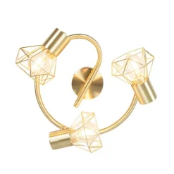 QAZQA Art Deco Spot Messing dreh- und neigbar - Mosh 3