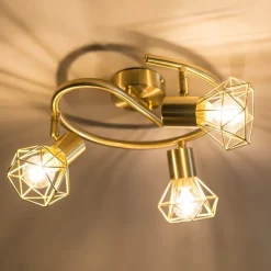 QAZQA Art Deco Spot Messing dreh- und neigbar - Mosh 3