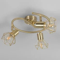 QAZQA Art Deco Spot Messing dreh- und neigbar - Mosh 3