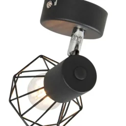 QAZQA Art Deco Spot schwarz dreh- und neigbar - Mosh