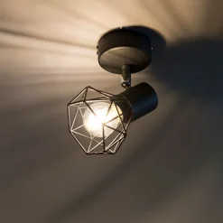 QAZQA Art Deco Spot schwarz dreh- und neigbar - Mosh