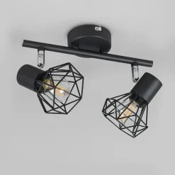 QAZQA Art Deco Spot schwarz schwenk- und neigbar - Mosh 2