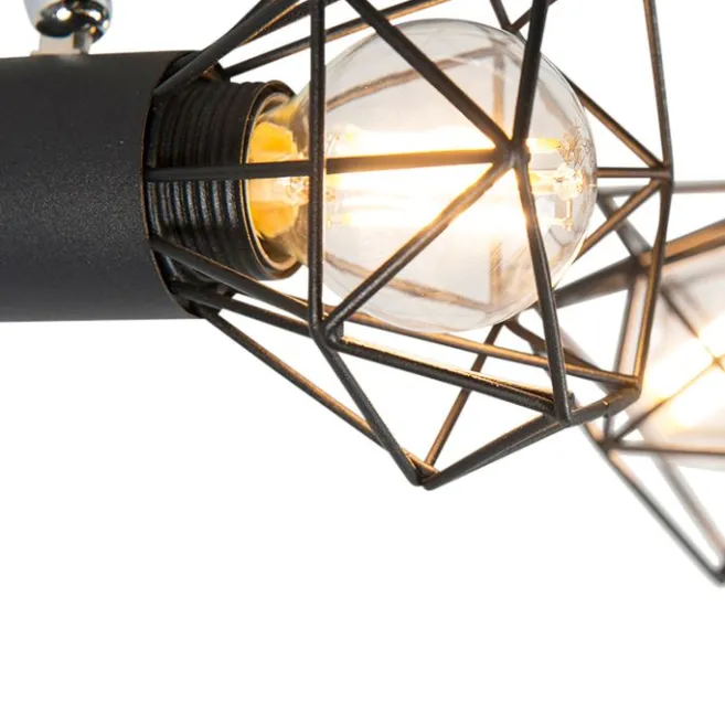 QAZQA Art Deco Spot schwarz schwenk- und neigbar - Mosh 2