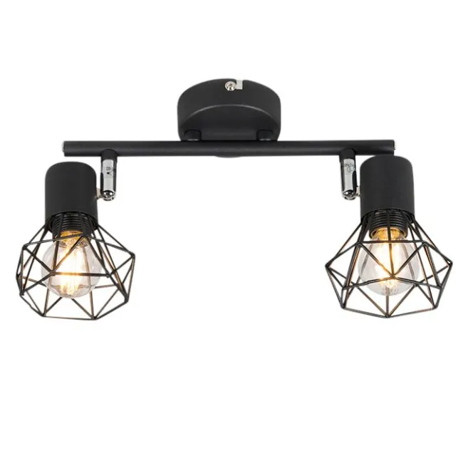 QAZQA Art Deco Spot schwarz schwenk- und neigbar - Mosh 2