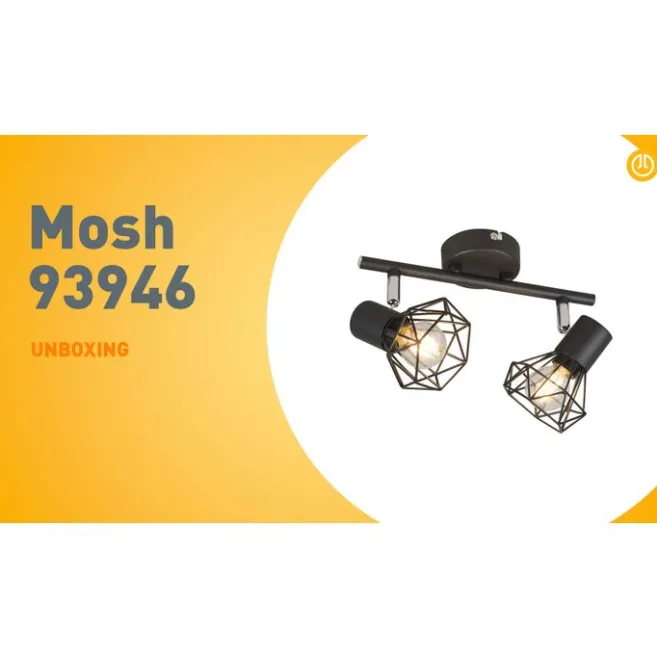 QAZQA Art Deco Spot schwarz schwenk- und neigbar - Mosh 2