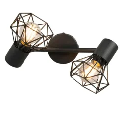 QAZQA Art Deco Spot schwarz schwenk- und neigbar - Mosh 2