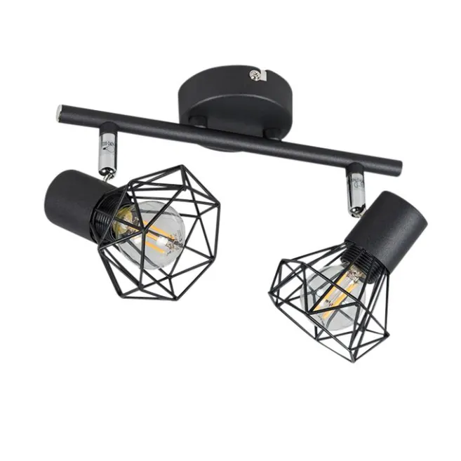 QAZQA Art Deco Spot schwarz schwenk- und neigbar - Mosh 2