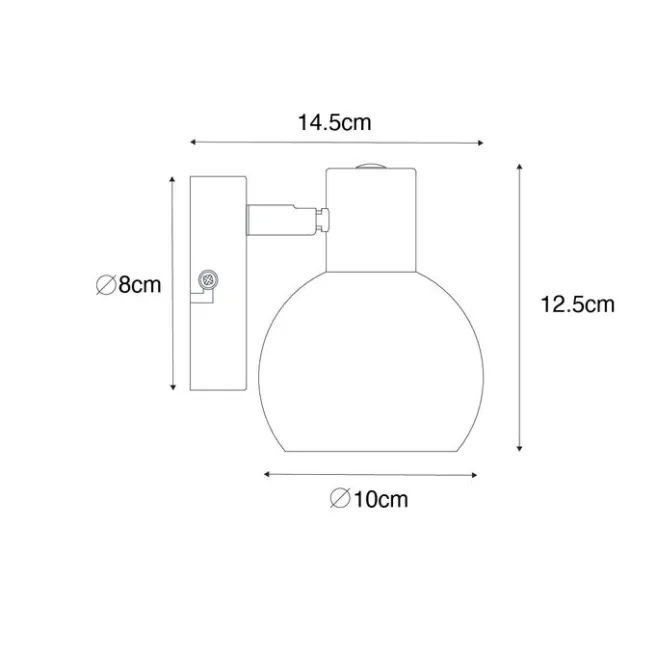 QAZQA Art Deco Strahler Gold mit rosa Glas - Vidro