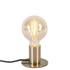 QAZQA Art Deco Tischlampe Gold - Facil