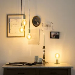 QAZQA Art Deco Tischlampe Gold - Facil