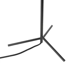 QAZQA Art Deco Tischlampe schwarz mit Rauchglas 45,5 cm - Pallon