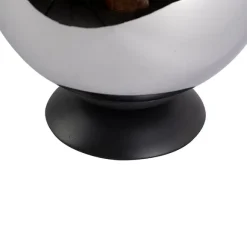 QAZQA Art Deco Tischlampe schwarz mit Rauchglas - Pallon