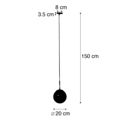 QAZQA Professional Art-Déco-Hängeleuchte Gold mit Opalglas inkl. Schienenadapter Weiß 1-phasig - Iconic Flore