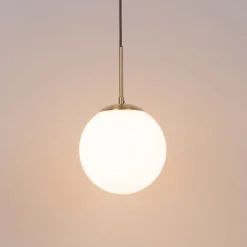 QAZQA Professional Art-Déco-Hängeleuchte Gold mit Opalglas inkl. Schienenadapter Weiß 1-phasig - Iconic Flore