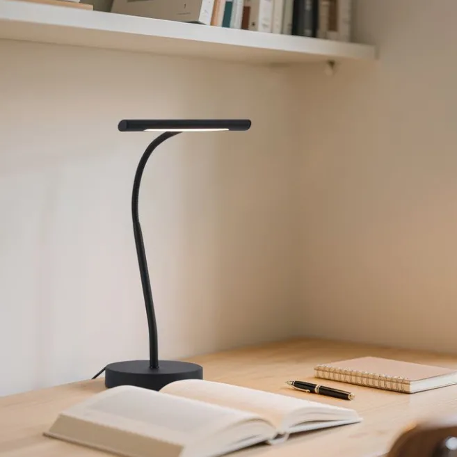 QAZQA Art-Deco-Tischleuchte Schwarz inkl. LED - Tableau