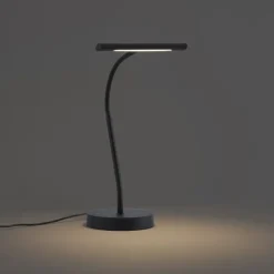 QAZQA Art-Deco-Tischleuchte Schwarz inkl. LED - Tableau