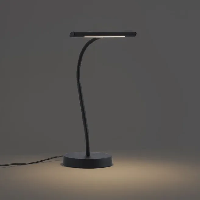 QAZQA Art-Deco-Tischleuchte Schwarz inkl. LED - Tableau