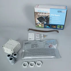 QAZQA Außenlampe Stahl Edelstahl 50 cm - Sfera mit Erdungsstift und Kabelmuffe