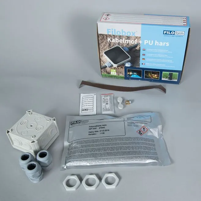 QAZQA Außenlampe Stahl Edelstahl 50 cm - Sfera mit Erdungsstift und Kabelmuffe