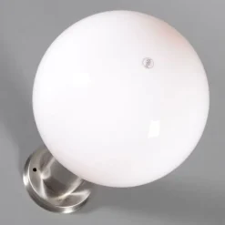 QAZQA Außenlampe Stahl Edelstahl 50 cm - Sfera mit Erdungsstift und Kabelmuffe